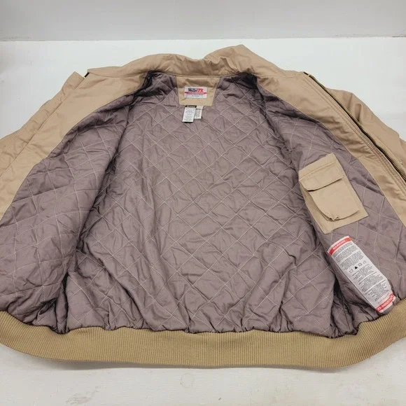 WALLS FR Flame Resistant‎ Itex Insulated Work Jacket Coat Heavy Beige Mens 5XL - Picture 6 of 16